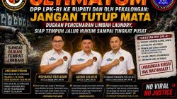 Ultimatum DPP LPK-RI ke Bupati dan DLH Pekalongan: Jangan Tutup Mata Dugaan Pencemaran Limbah Laundry, Siap Tempuh Jalur Hukum Sampai Tingkat Pusat